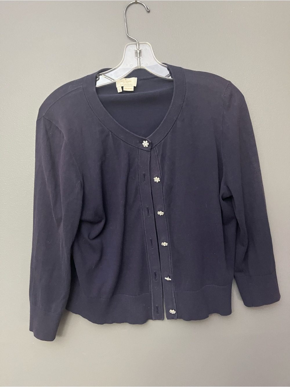 Kate Spade Navy Button-Front Women's Sweater Cardigan - Size L